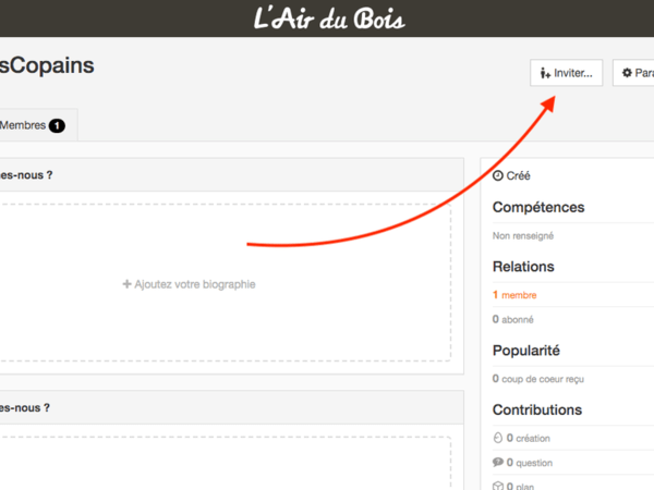 Inviter des boiseux à rejoindre un collectif