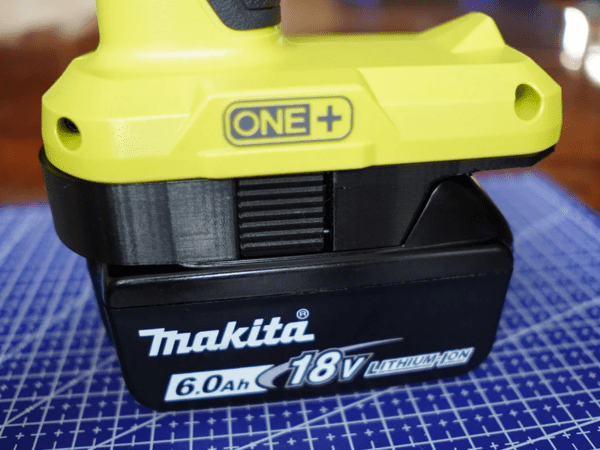 Proper 18V Makita to Ryobi battery adapter