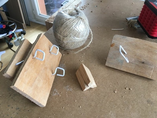 Montage pour fabriquer de la corde.