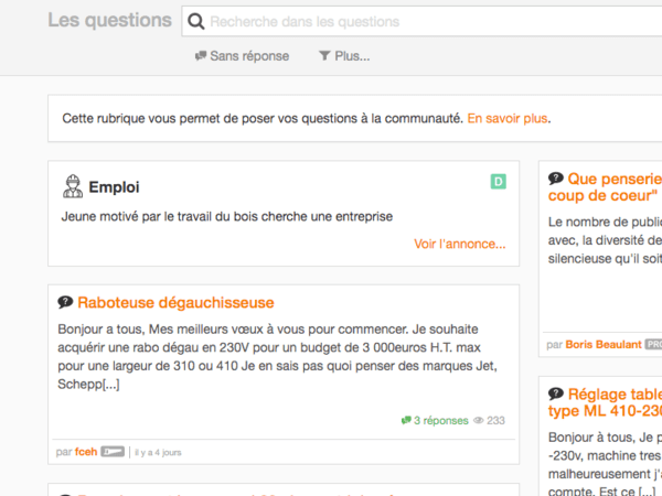 Exemple de mise en avant d'une annonce de recherche.