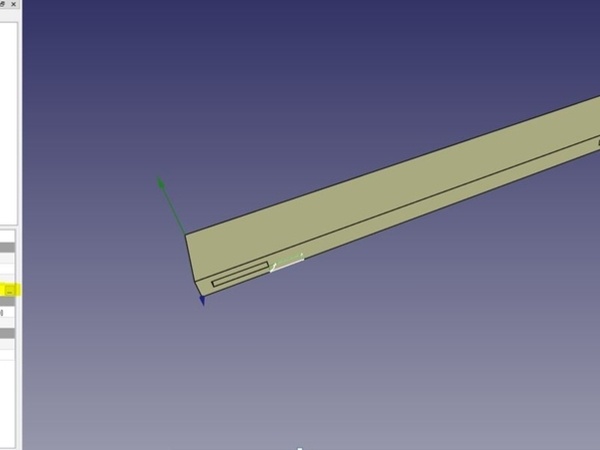 Le profil issu de son prépositionnement sur le chant opposé au plan de référence