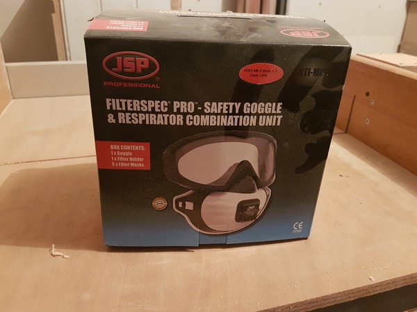 Lunette-masque filtre poussière FFP3 intégré Anti-buée JSP FILTERSPEC