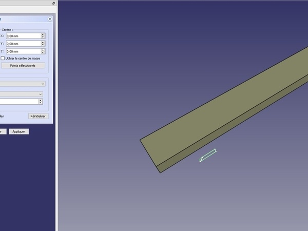Le profil décalé sur l'axe du chemin de balayage