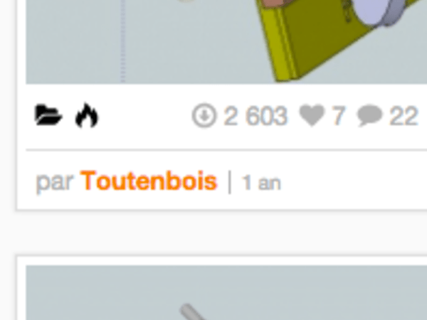 Compteur de téléchargements visible sur la miniature