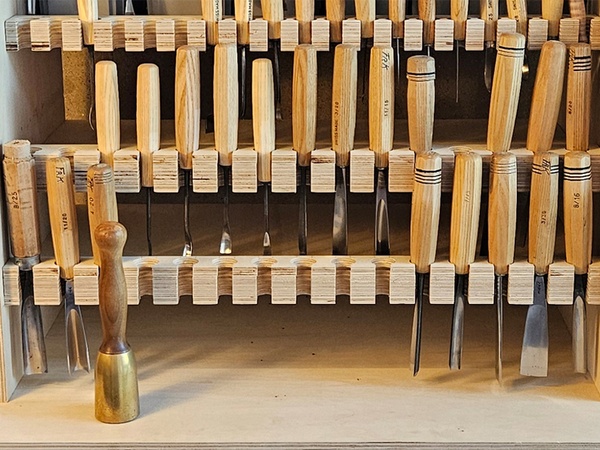 Détail du maintien des gouges