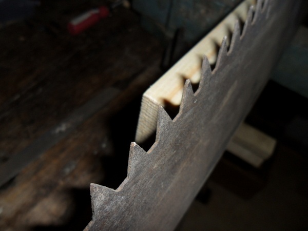 Denture initiale, les dents sont non biseautées