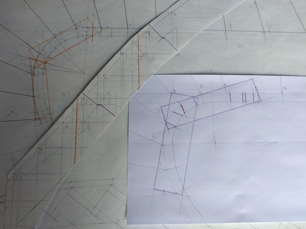 coupe à crochet d'équerre au rampant et coupe aplomb