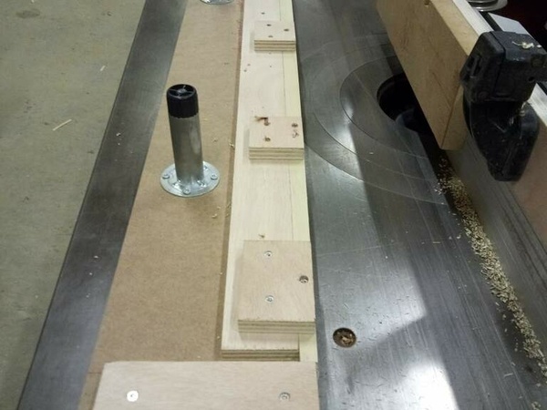 calibrage des baguettes à la toupie