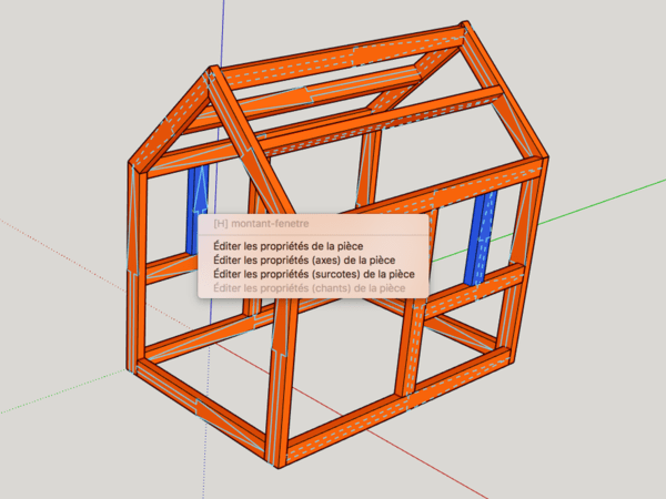OpenCutList - Voir les pièces dans le modèle