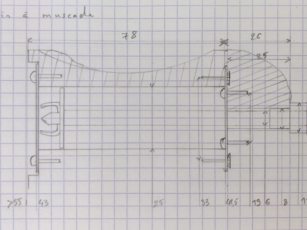 Vu en coupe du moulin.