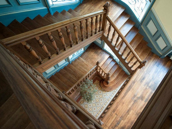 escalier à volées droites multiples et palier de repos (tracé à l aide de géométries simples)
