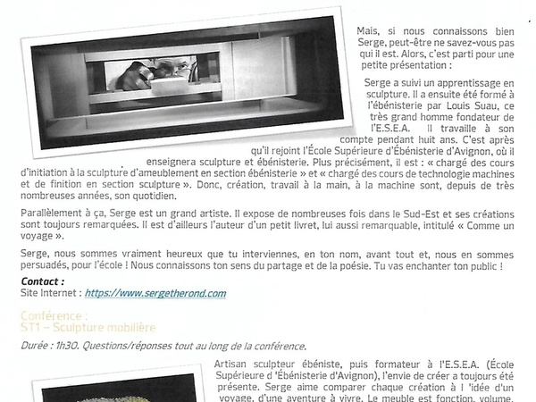 Présentation de sa conférence au salon