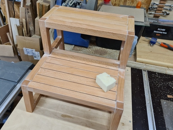 Juste après le passage du rubio, l'excedent est encore visible mais va être essuyé juste après