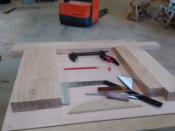 traçage des bois de l'imposte