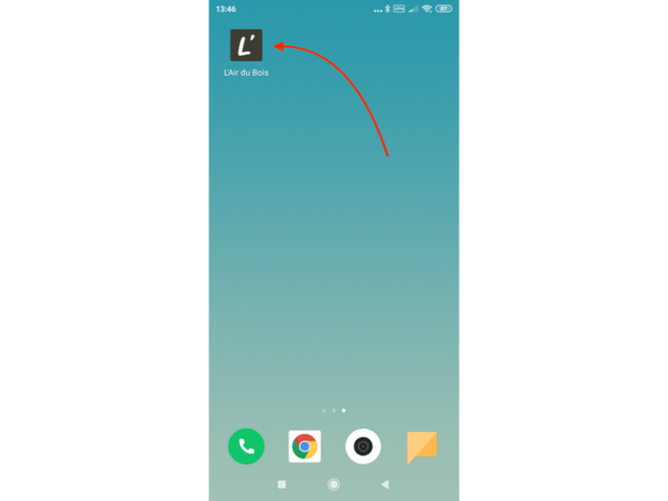 Raccourcis L'Air du Bois sur l'écran d'accueil Android