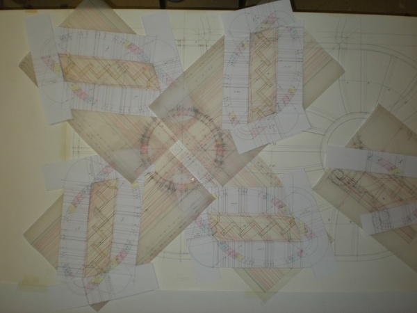 Elévations et calibres rallongés des limons A B C D E