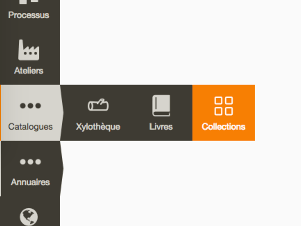Accès à la rubrique "Collections"