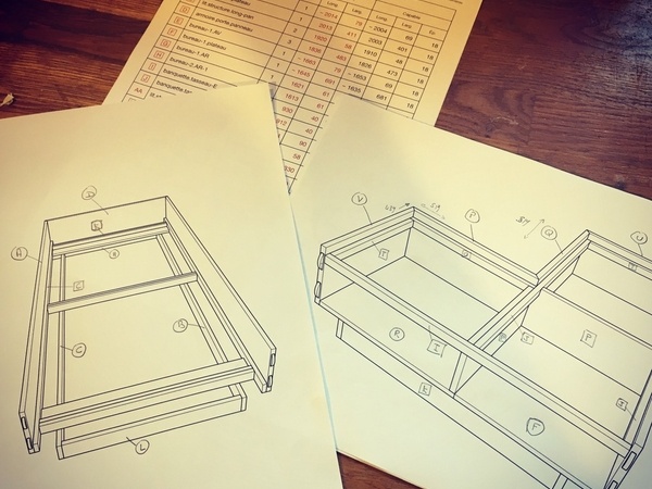 Modèle 3D Sketchup et fiche de débit OpenCutList