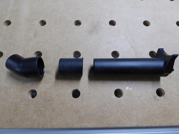 conduit d'aspiration réduit de 5 cm