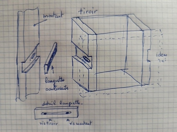 Glissière bois pour tiroir