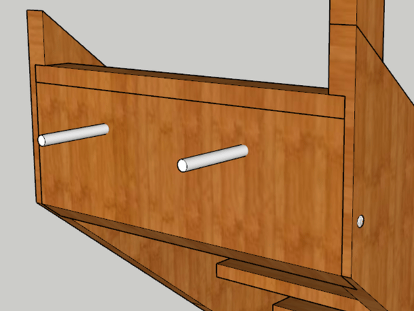 Fixation de la partie haute dans le plancher