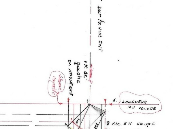 9 Déplacement de la vue EXT sur la vue INT, section capable en rouge.