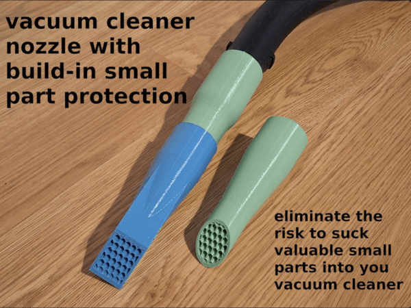 Vacuum cleaner nozzle with protector adapter