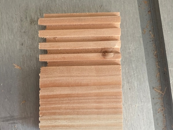 Aperçu des rainures sur une chute du cadre