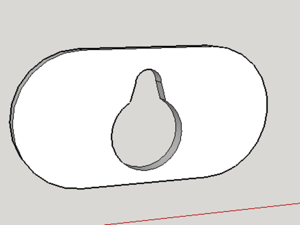 Plaquette en alu de fabrication maison.