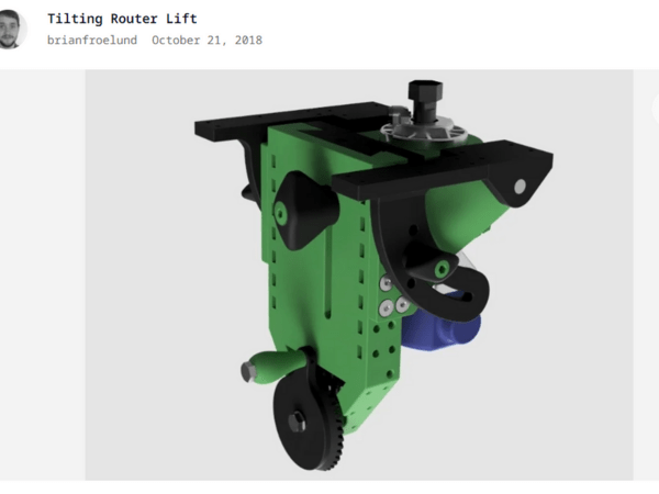 Tilting Router Lift