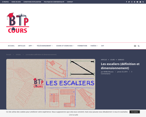 Cours BTP sur l'escalier (et plein d'autres choses en fouillant)