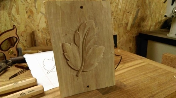 Sculpture d'une feuille Stylisé