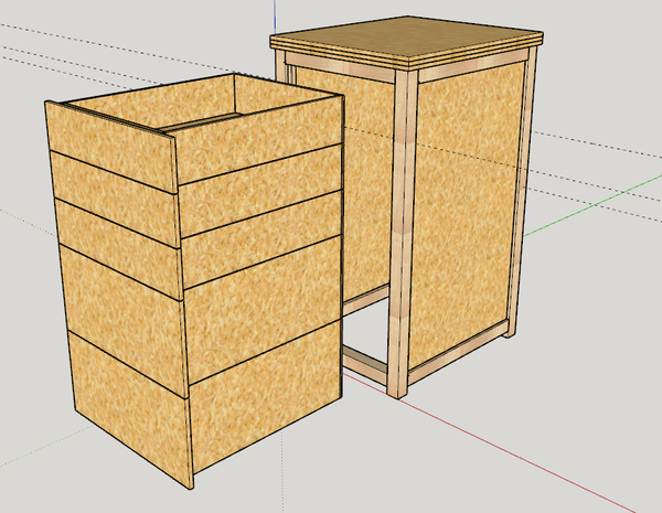 Meuble perceuse d'établi