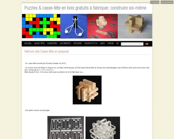 Natrium un casse-tête en plaques