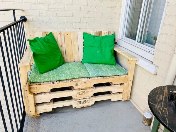 Banc en bois palette