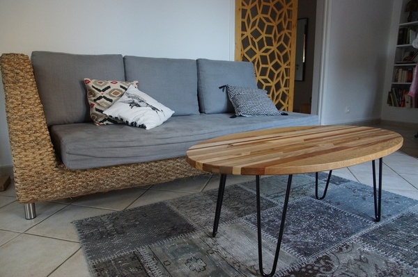 Table basse ovale
