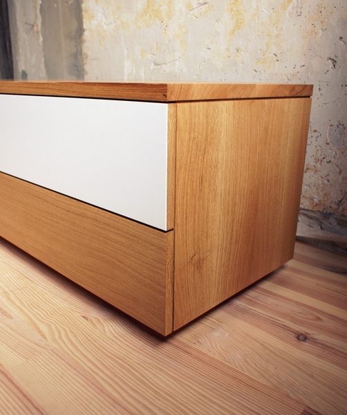 Meuble TV en chêne massif