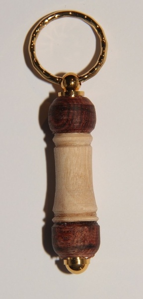 Porte clef en deux essences de bois