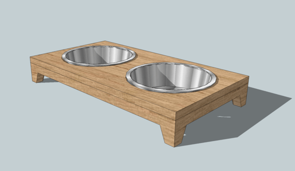 Support gamelles pour chien