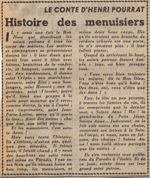 Bonne Fête à tous les Menuisiers