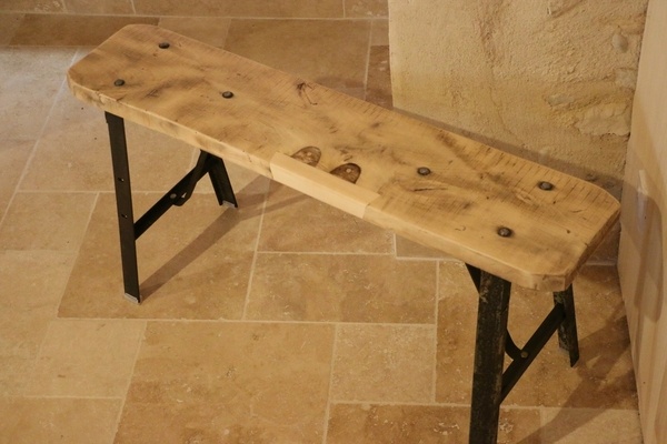 Banc peuplier ancien