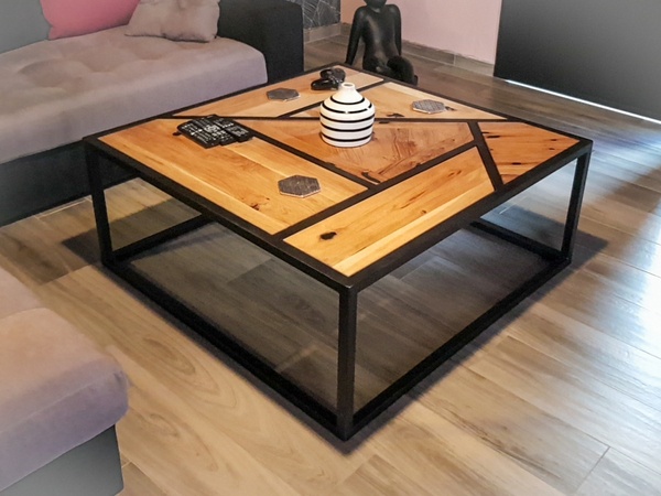 Table basse style industriel