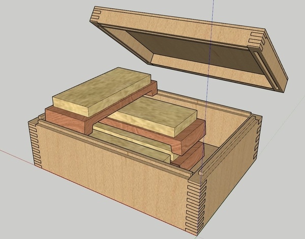 Coffret pour pierres à eau