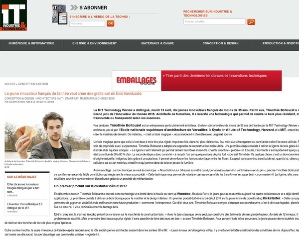 Le bois et la techno