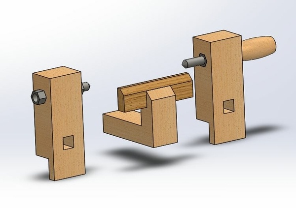 Tour à bois à pied, sur établi (type "Bungee lathe")