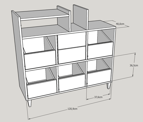 Un meuble pour vinyles et platine