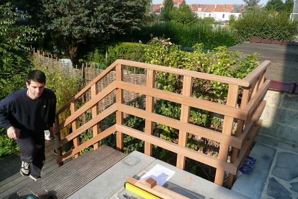 Rampe d'escalier extérieur en bankirai (2008)