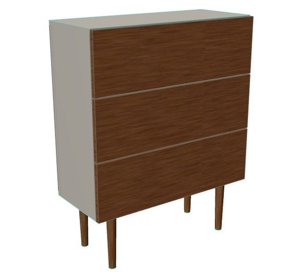 Commode sur pieds hauts