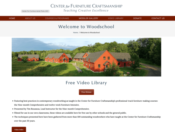 Center for Furniture Craftsmanship Video Library