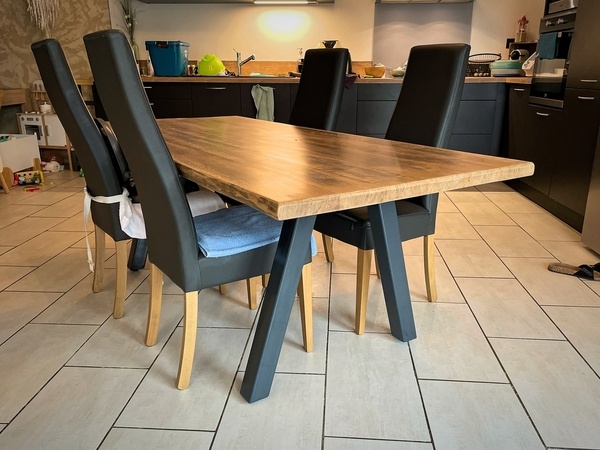 Table à manger Métal/Bois